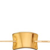 Balmain Hair Couture - Hårspännen - Hair Barrette Leather Gold
