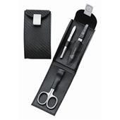 ERBE - Manicure Etuis - Carbonium-etui, 3 delar, svart