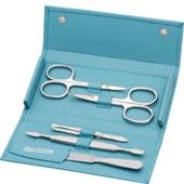 ERBE - Manicure Etuis - Etui med tryckknapp, 5 delar, havsblått