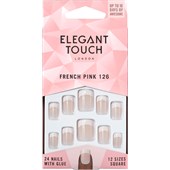 Elegant Touch - Artificial nails - Natural French 126 Pink Short