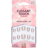 Elegant Touch - Lösnaglar - Natural French 144 Bare Extra Short