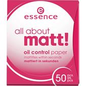 Essence - Puder & rouge - All About Matt Oil Control Paper