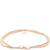 Gab & Ty by Jana Ina - Armband - Tvådelat stretcharmband av små pärlor med hjärtan, pläterat i roséguld