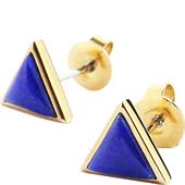 Gab & Ty by Jana Ina - Örhängen - Smyckeset triangel Örhängen med mörkblå lapis lazuli, guldplätering